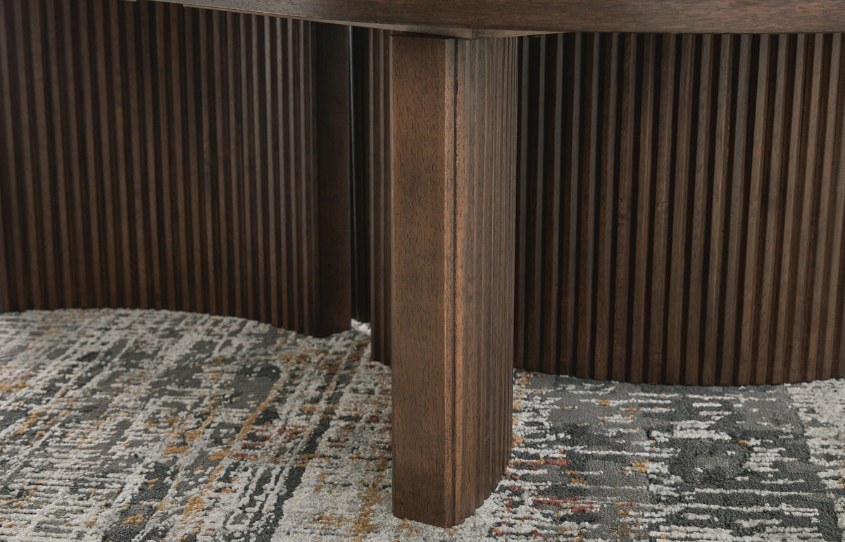 Korestone Coffee Table in Dark Brown, detail view