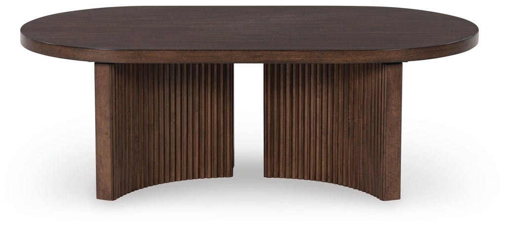 Korestone Coffee Table in Dark Brown, front view