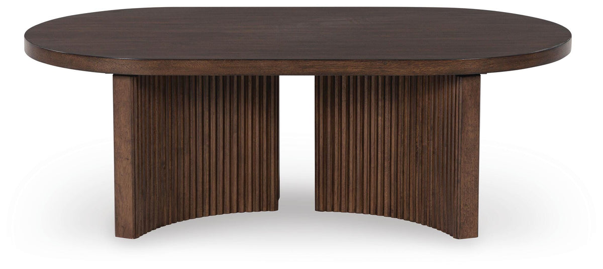 Korestone Coffee Table in Dark Brown, front view