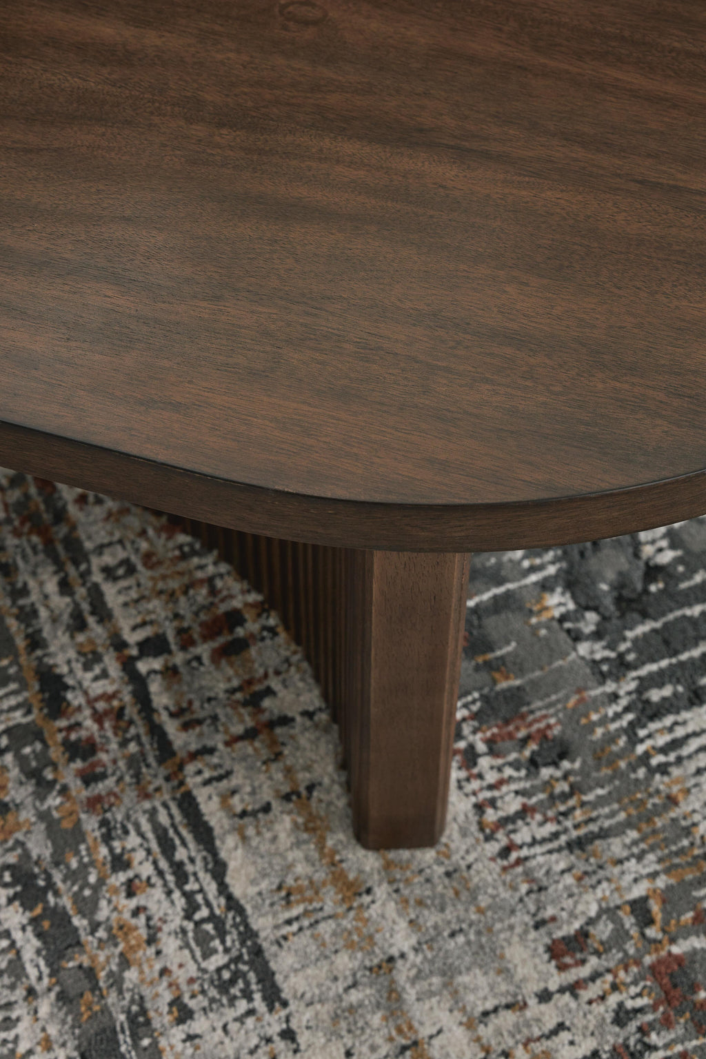 Korestone Coffee Table in Dark Brown, top view