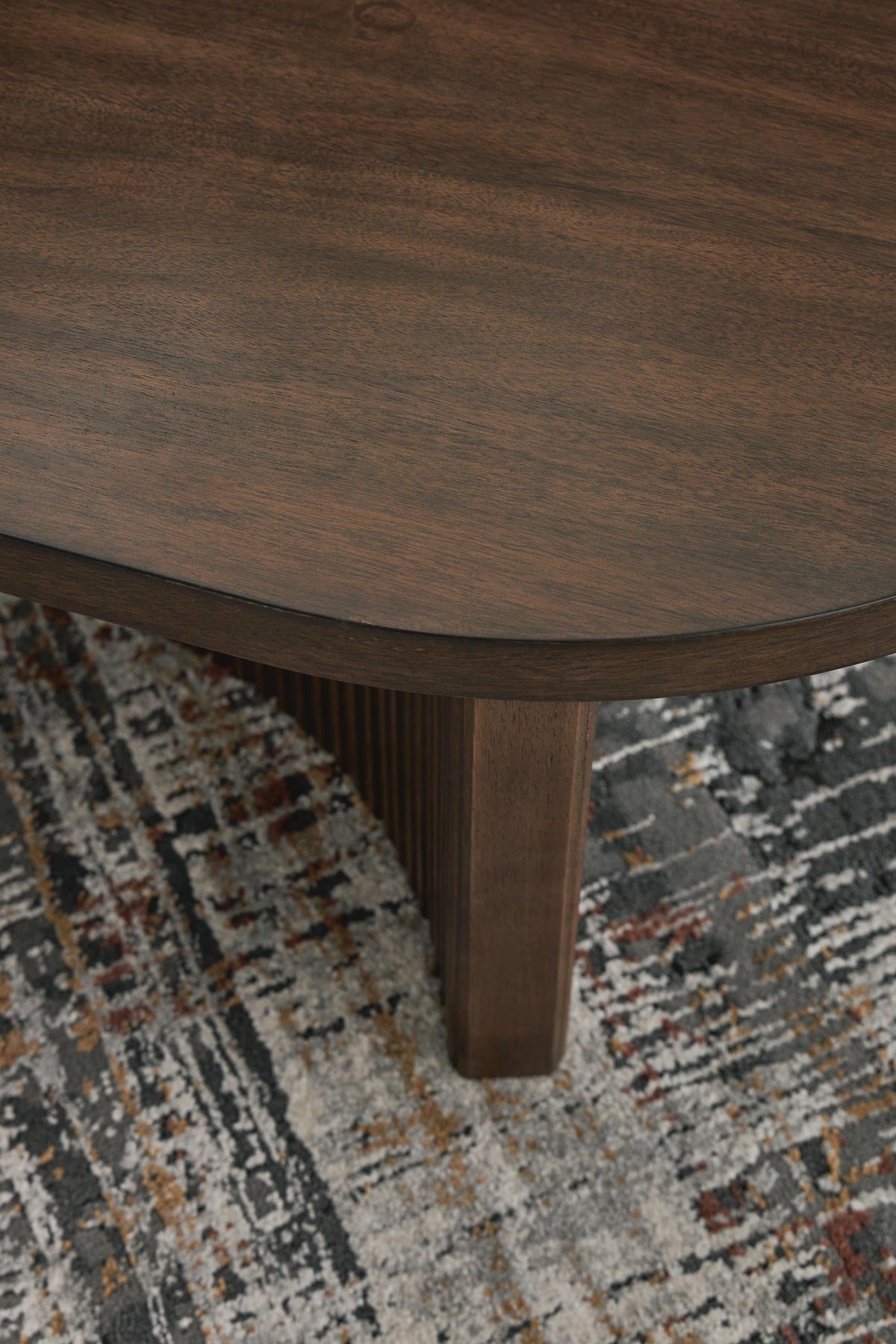 Korestone Coffee Table in Dark Brown, top view