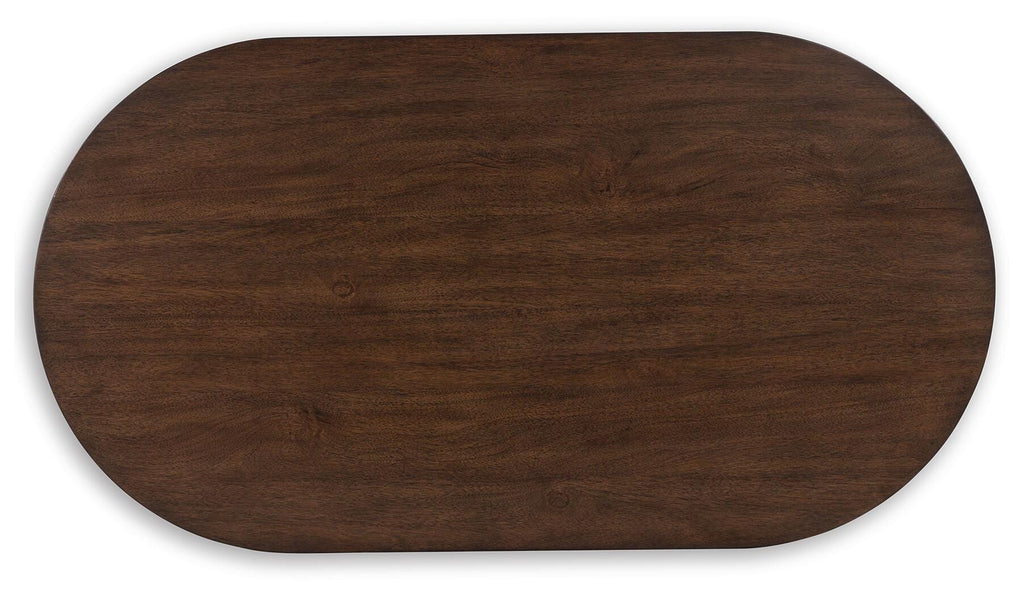 Korestone Coffee Table in Dark Brown, top view