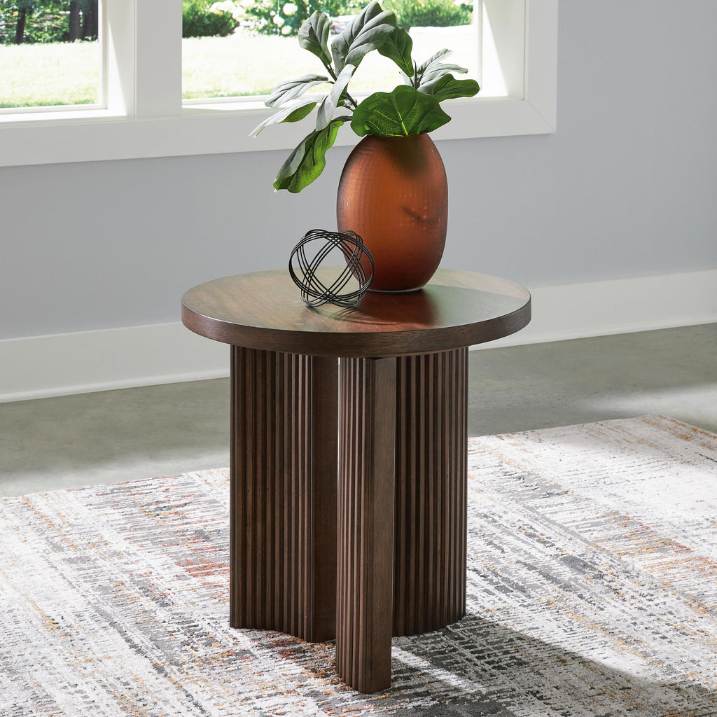 Korestone End Table in Dark Brown, alternate view 3
