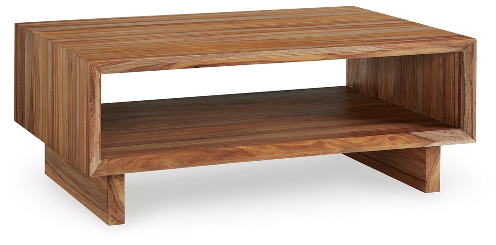 Dressonni Coffee Table in Brown, angle view