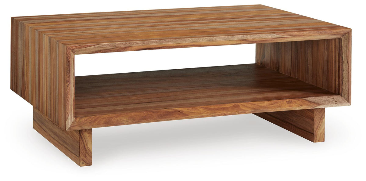 Dressonni Coffee Table in Brown, angle view