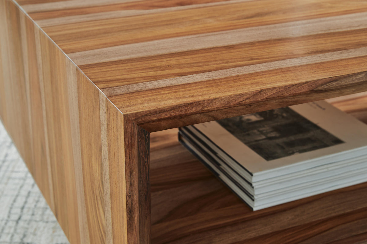 Dressonni Coffee Table in Brown, detail view