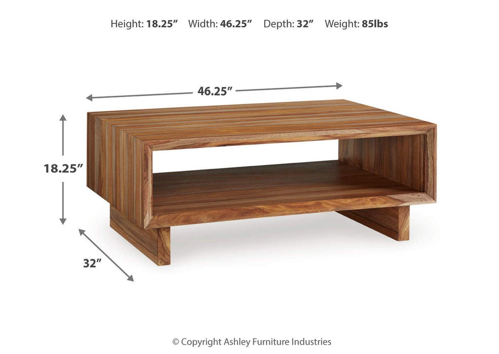 Dressonni Coffee Table with 2 End Tables dimensions