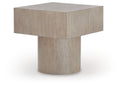 Jorielyn End Table in Light Grayish Brown, angle view