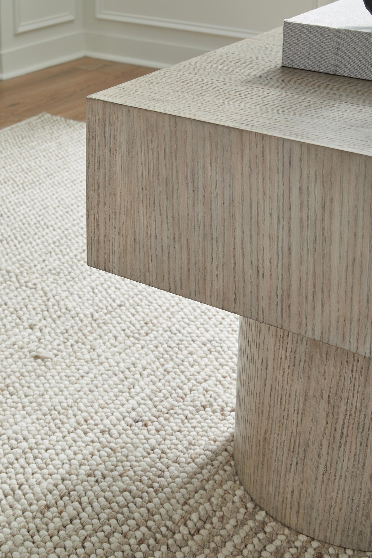 Jorielyn End Table in Light Grayish Brown, detail view