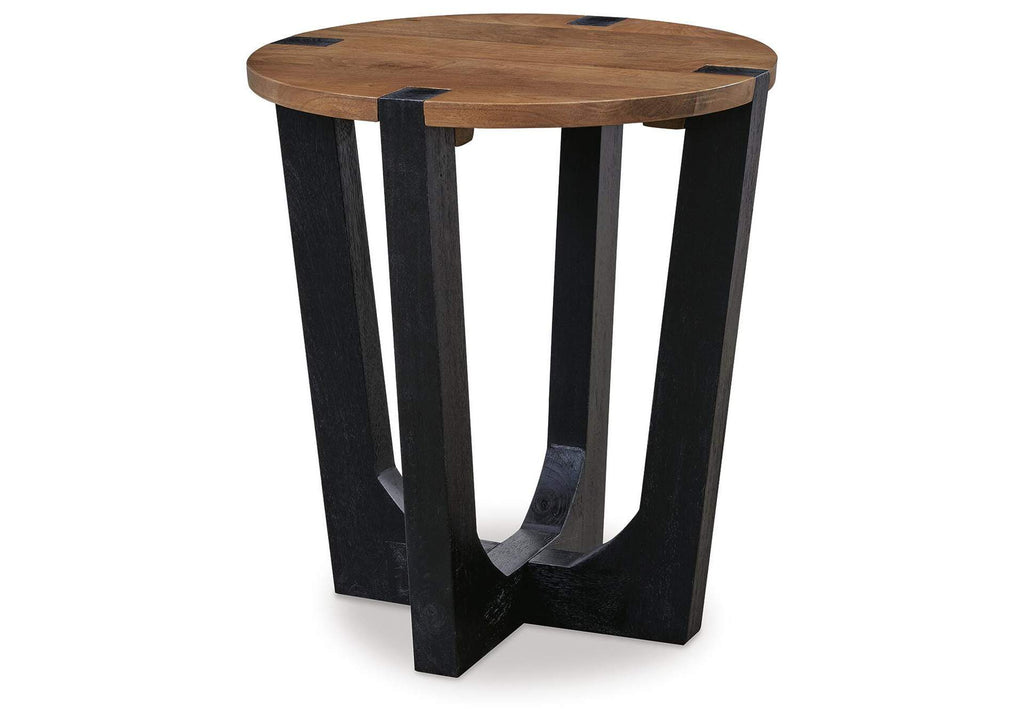 Hanneforth Coffee Table with 1 End Table angled view