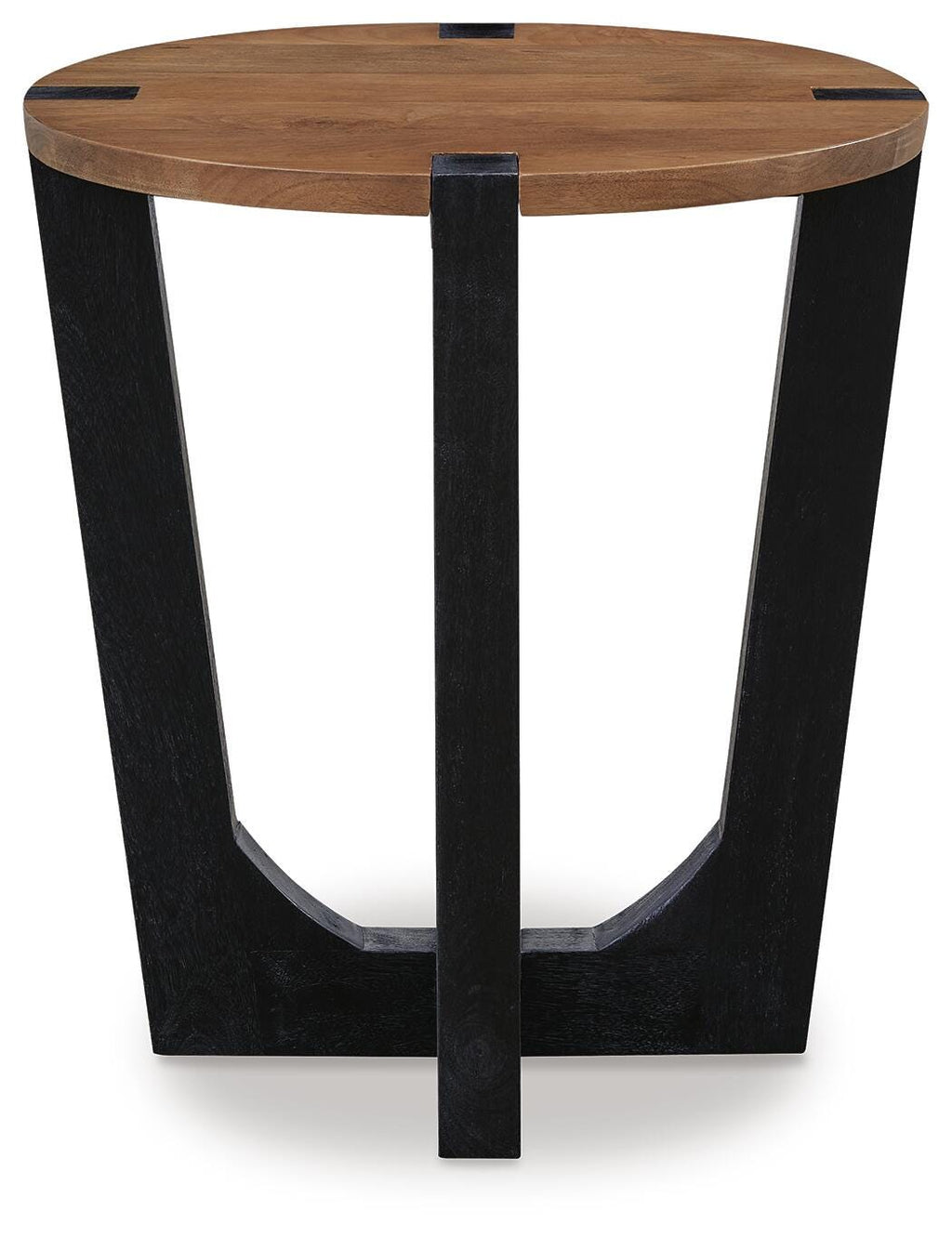 Hanneforth End Table in Brown/Black, front view