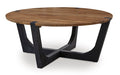 Hanneforth Coffee Table in Brown/Black, angle view