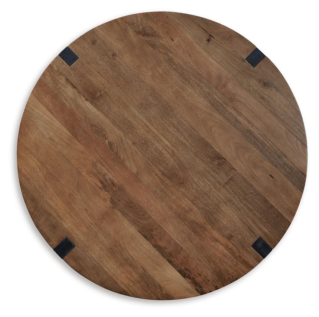 Hanneforth Coffee Table in Brown/Black, top view
