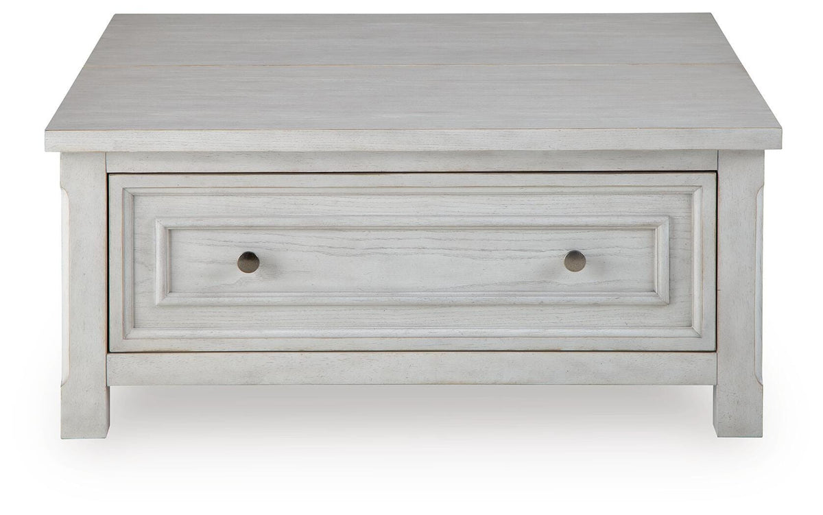 Robbinsdale Lift-Top Coffee Table in Antique White, front view