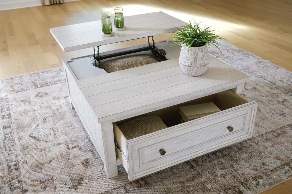 Robbinsdale Lift-Top Coffee Table in Antique White, alternate view 8