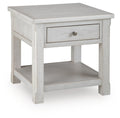 Robbinsdale End Table in Antique White, closed view