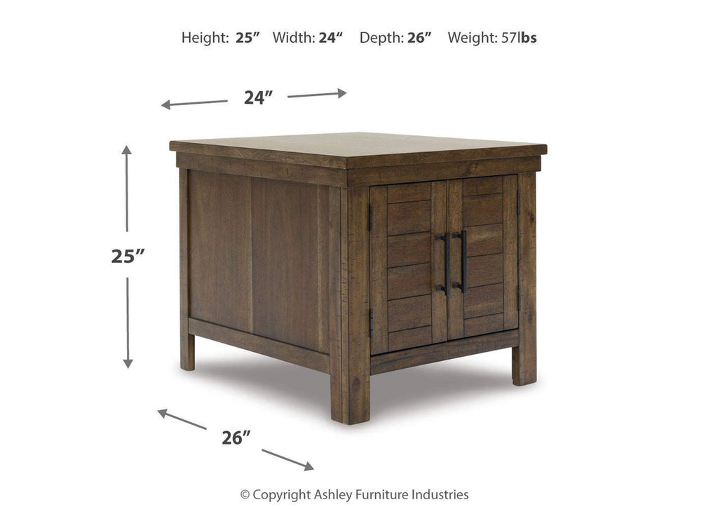 Moriville Coffee Table with 1 End Table dimensions