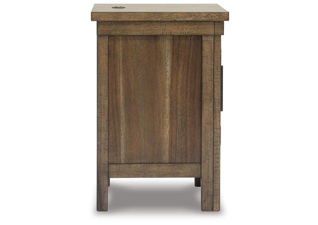 Moriville Chairside End Table side view