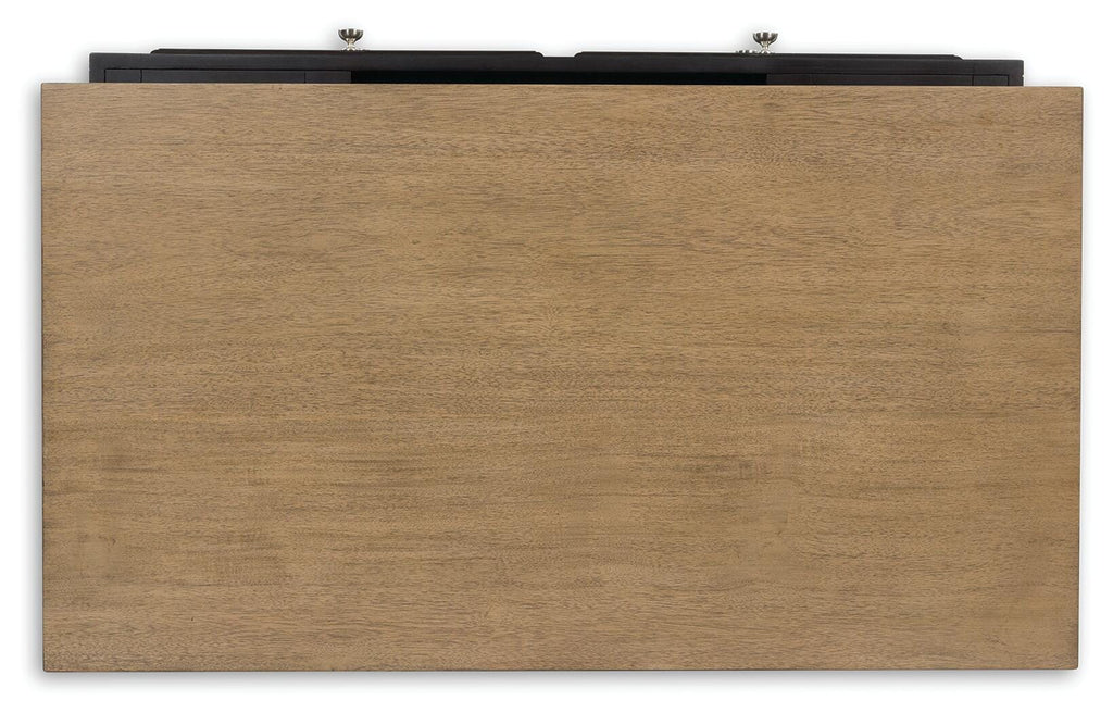 Drazmine Lift-Top Coffee Table in Brown, top view