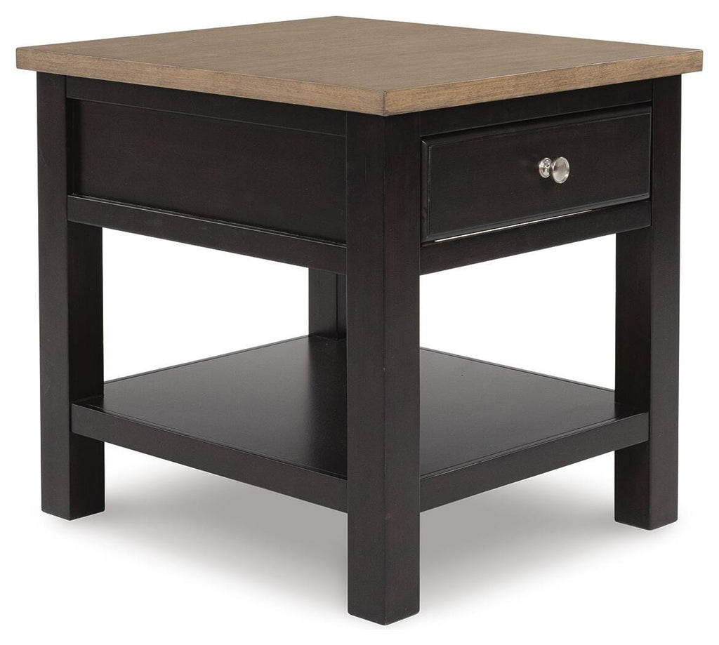 Drazmine End Table in Brown, closed view