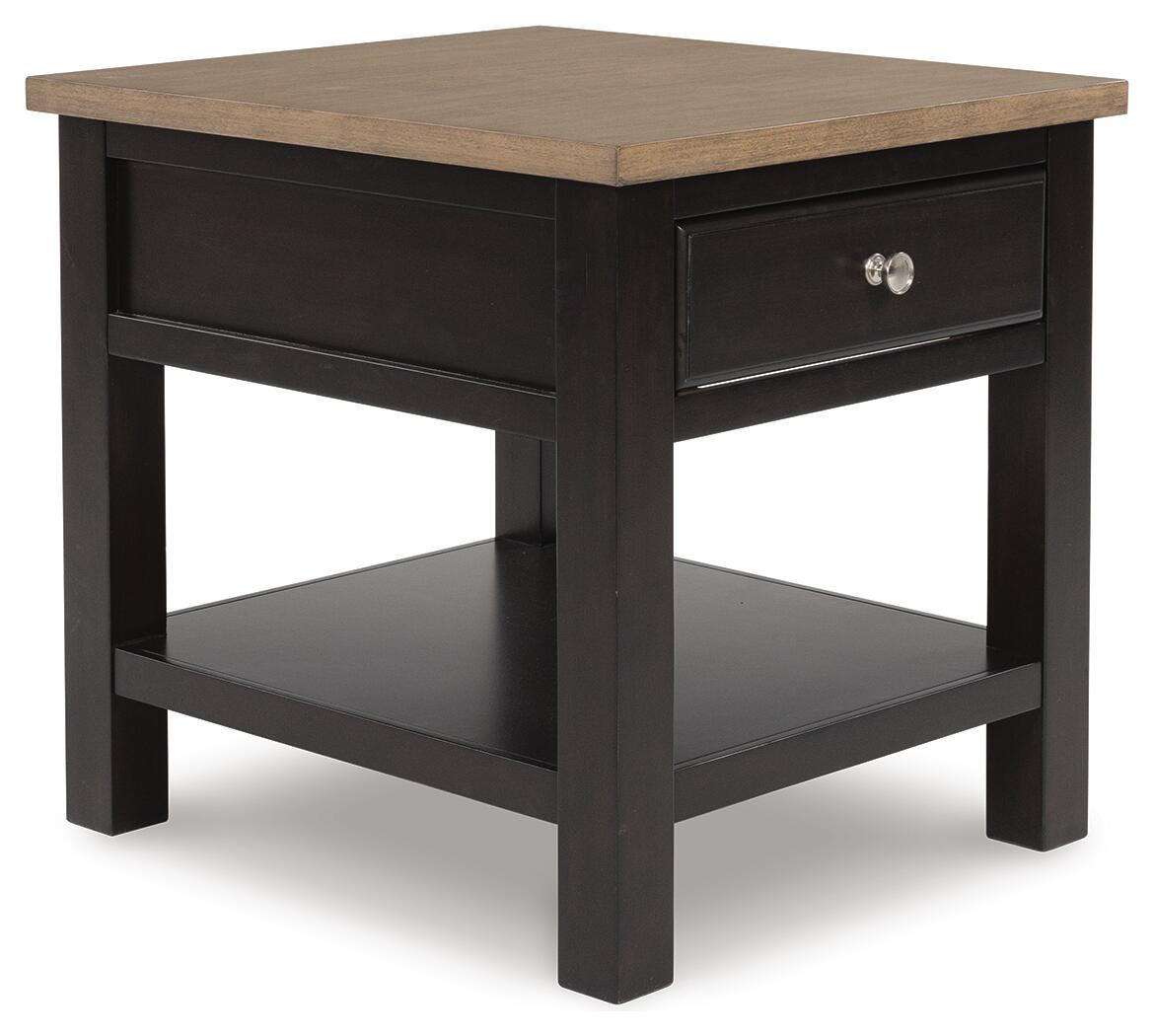 Drazmine End Table in Brown, closed view