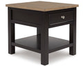 Drazmine End Table in Brown, closed view