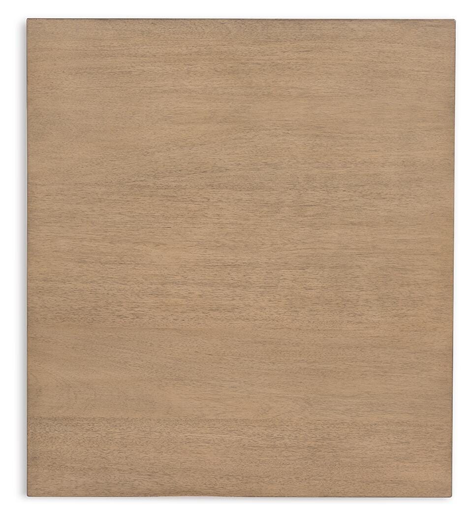 Drazmine End Table in Brown, top view
