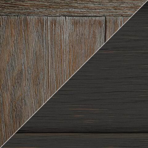 Tyler Creek Chairside End Table with USB Ports & Outlets in Grayish Brown/Black, fabric swatch