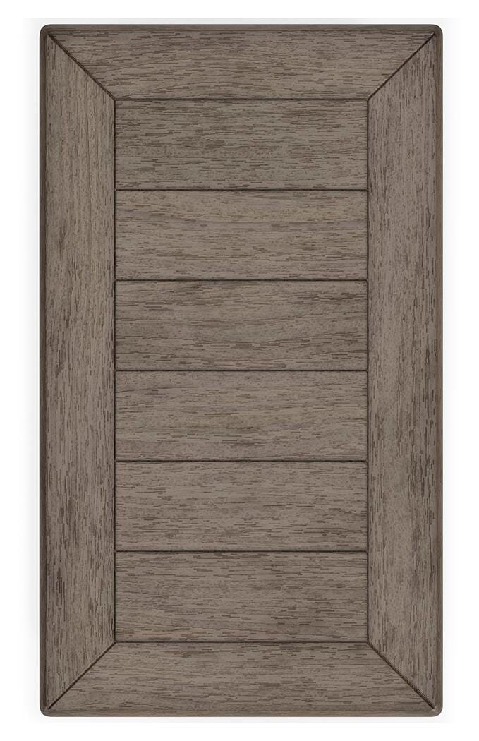 Tyler Creek Chairside End Table in Grayish Brown/Black, top view