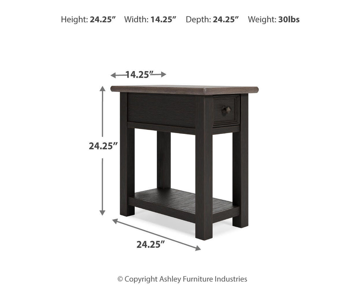 Tyler Creek Chairside End Table in Grayish Brown/Black, alternate view 5