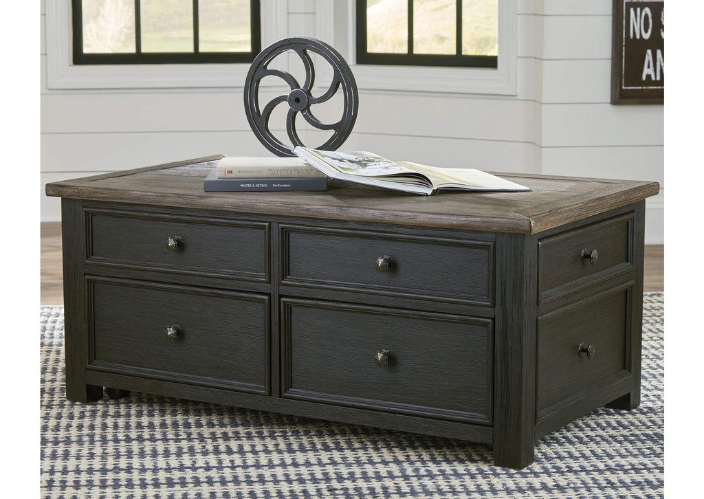 Tyler Creek Coffee Table with 2 End Tables room view