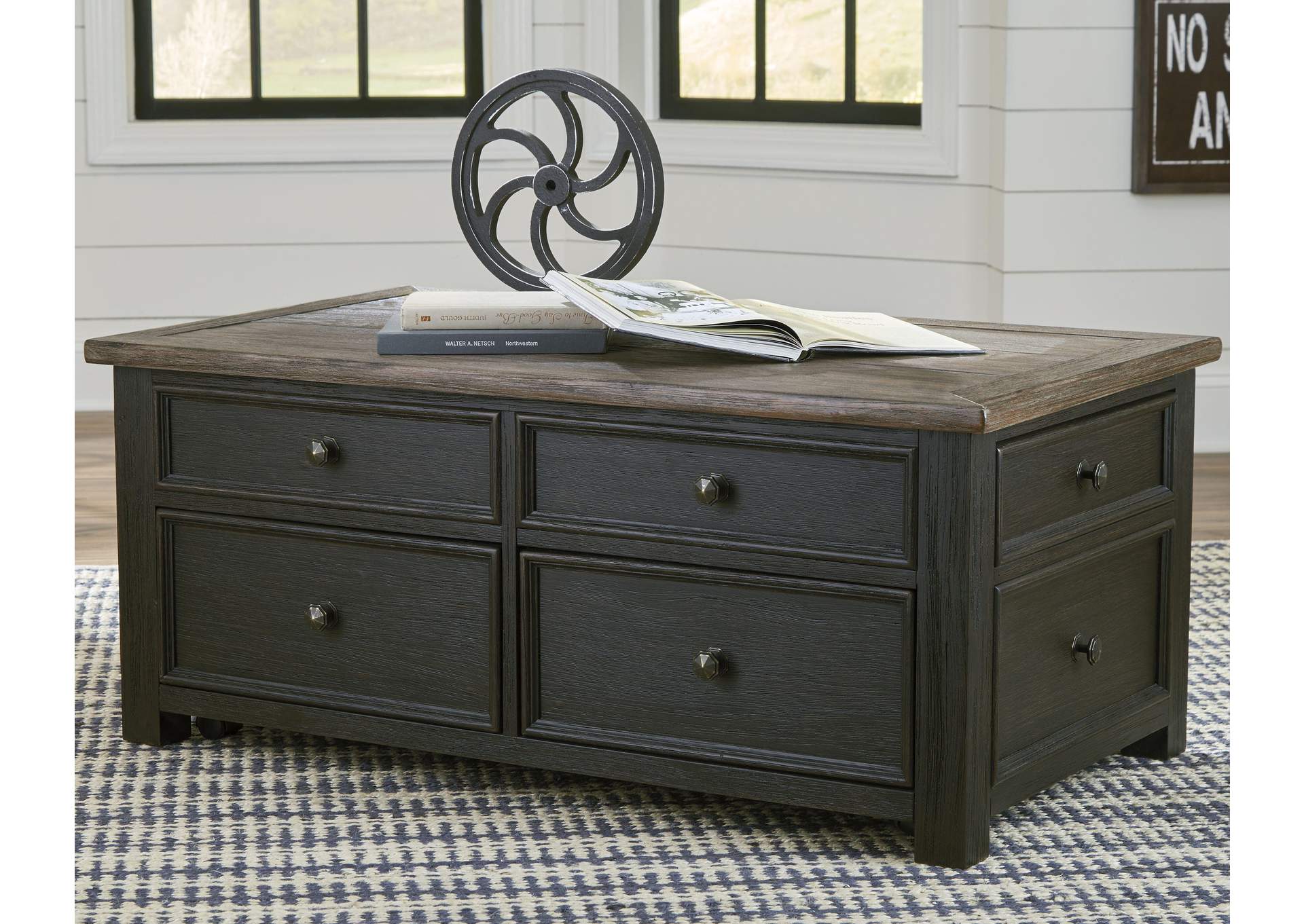 Tyler Creek Coffee Table with 2 End Tables room view