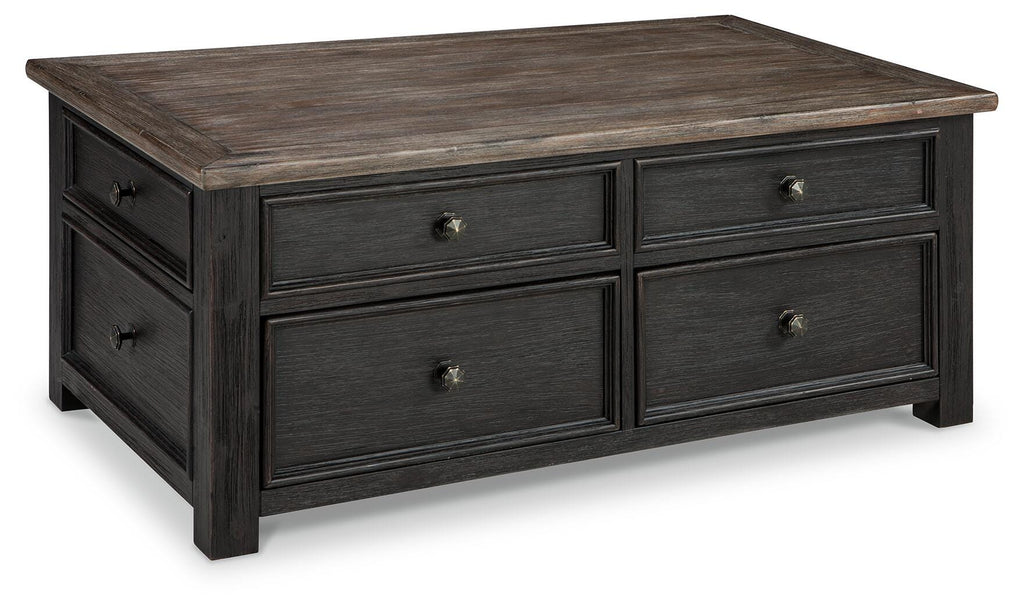Tyler Creek Coffee Table with Lift Top in Grayish Brown/Black, alternate view 2