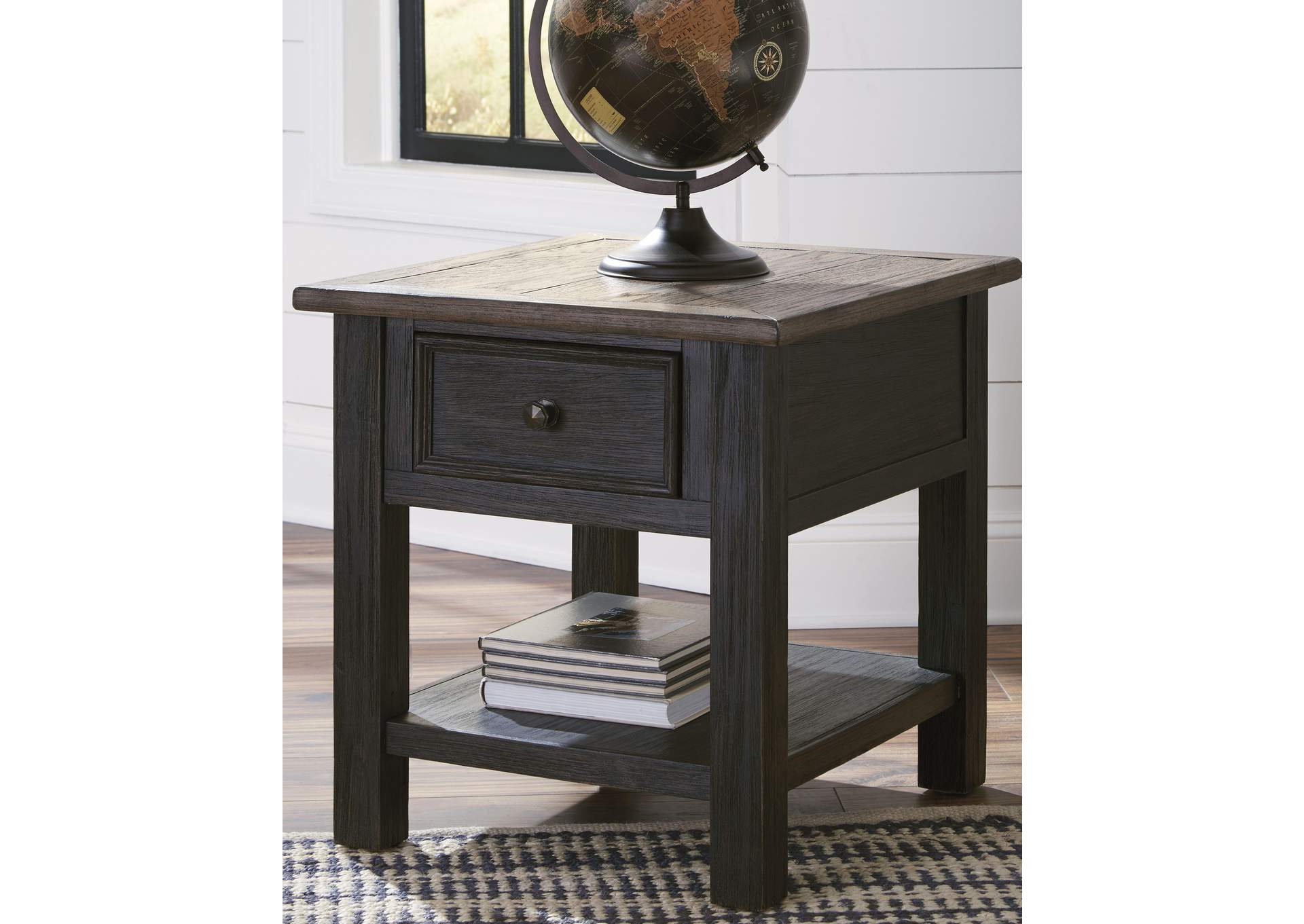 Tyler Creek Coffee Table with 2 End Tables room view
