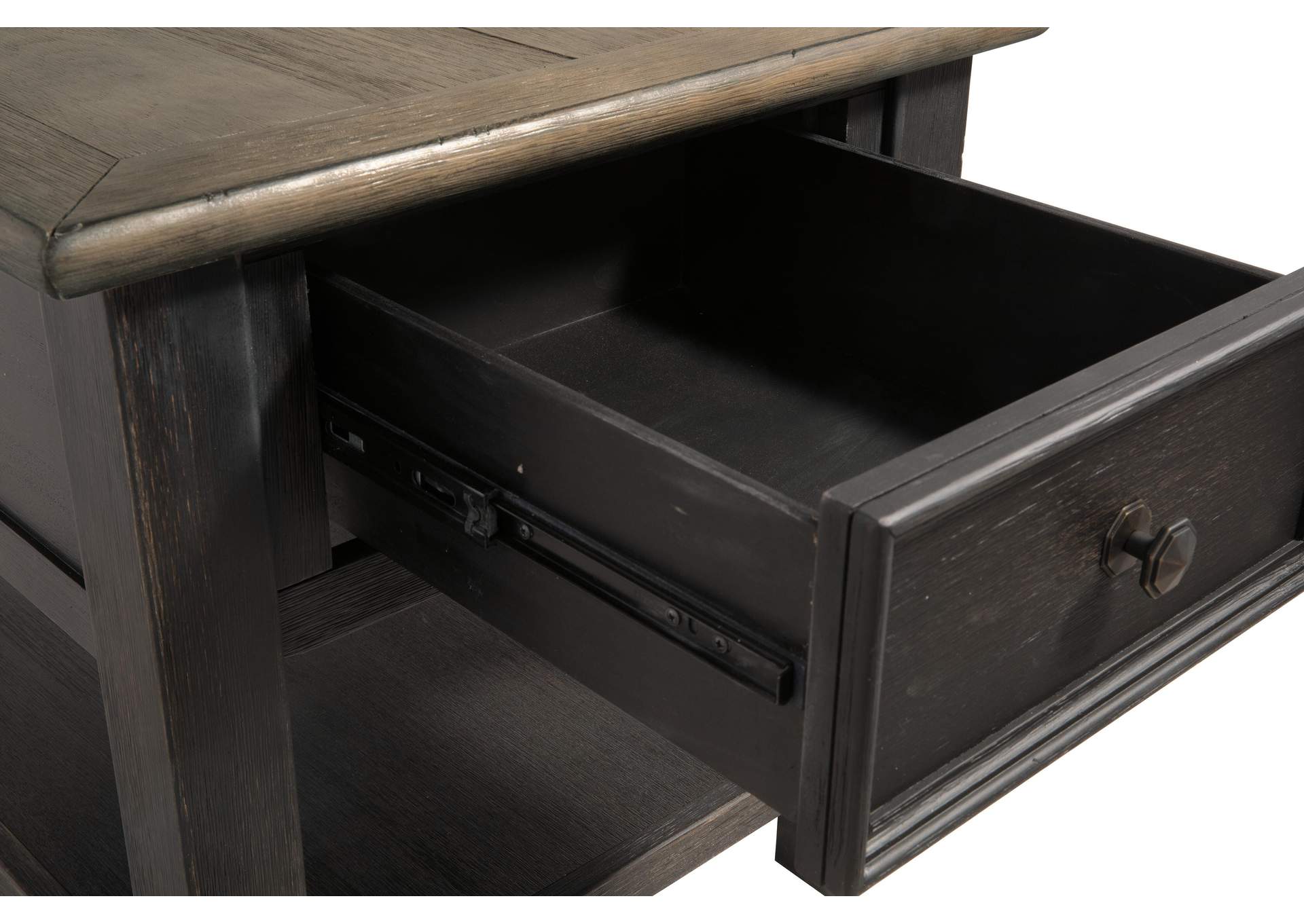 Tyler Creek Coffee Table with 1 End Table detail