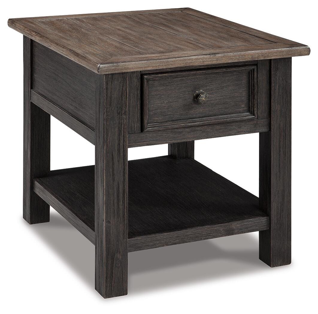 Tyler Creek End Table in Grayish Brown/Black, alternate view 2