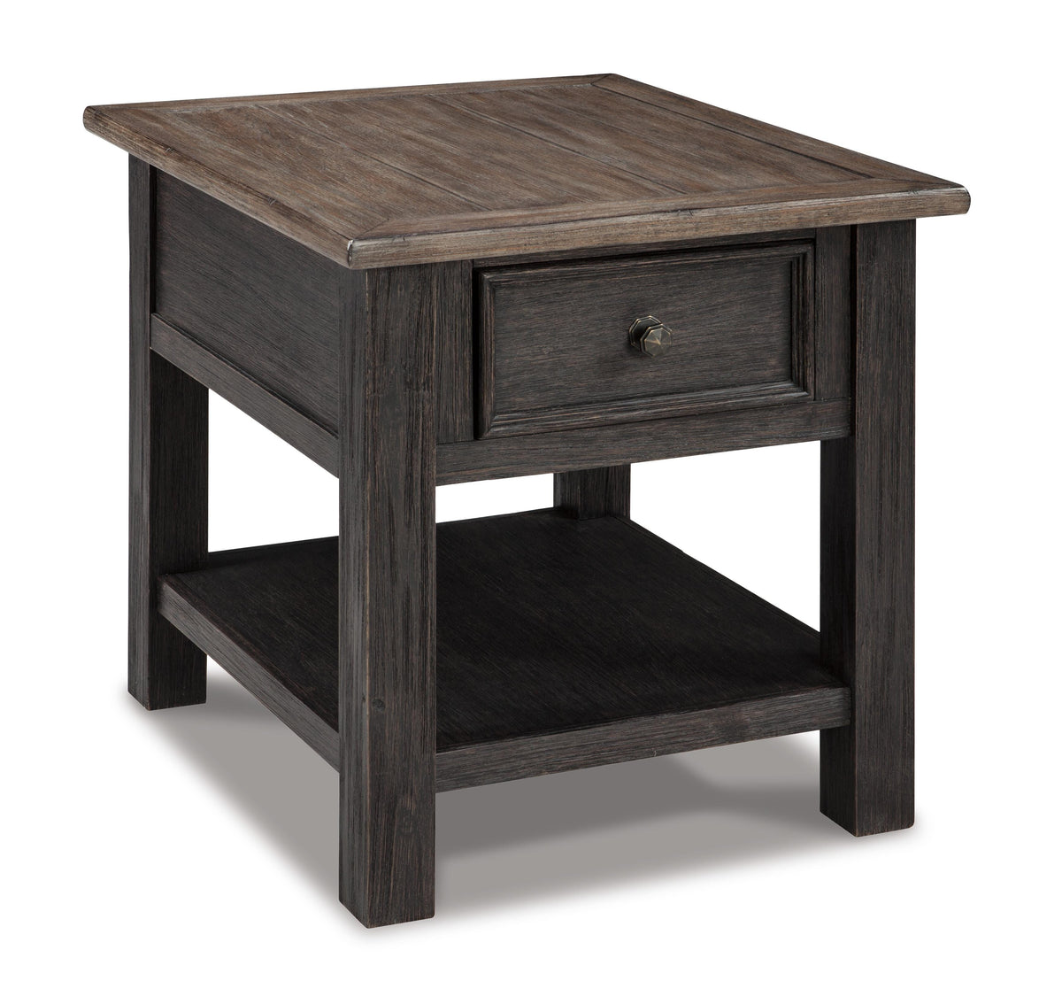 Tyler Creek End Table in Grayish Brown/Black, alternate view 11