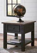Tyler Creek End Table in Grayish Brown/Black