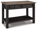 Tyler Creek Sofa/Console Table in Grayish Brown/Black, alternate view 2