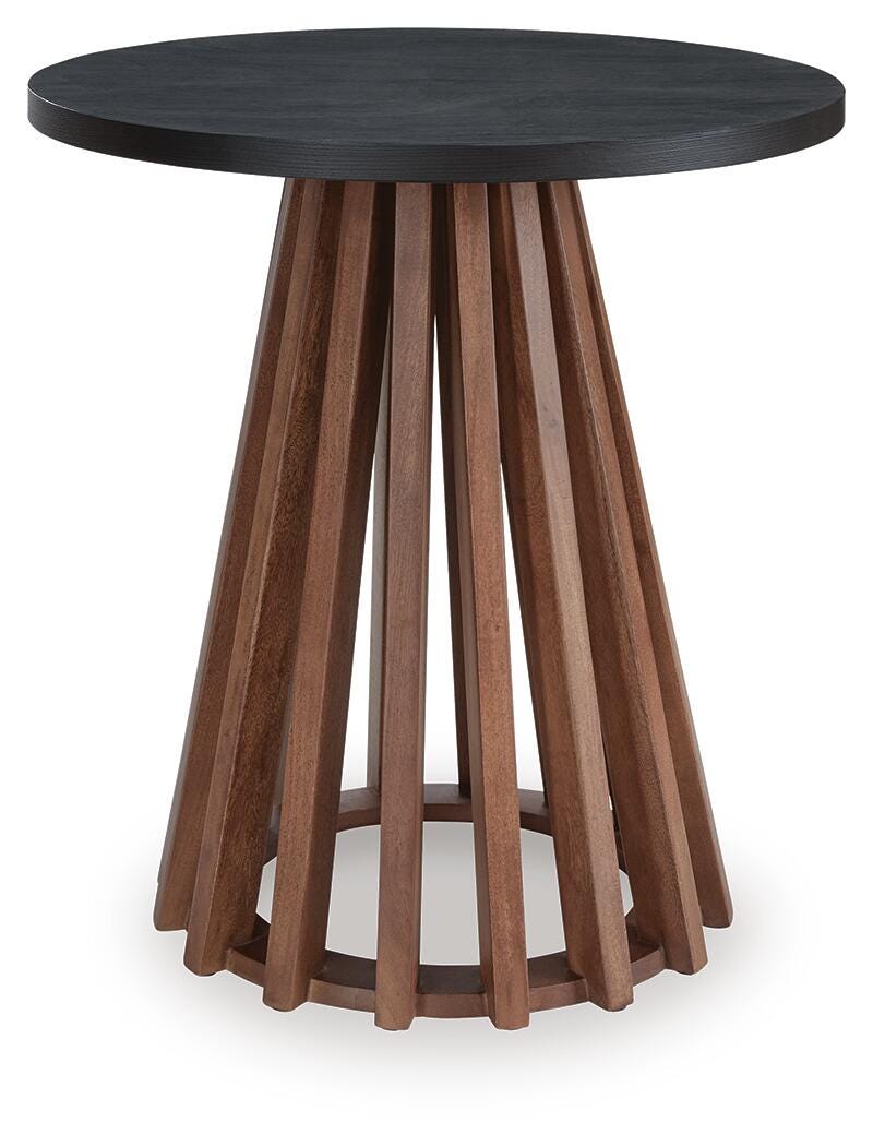 Kallari End Table in Warm Brown/Black, alternate view 4