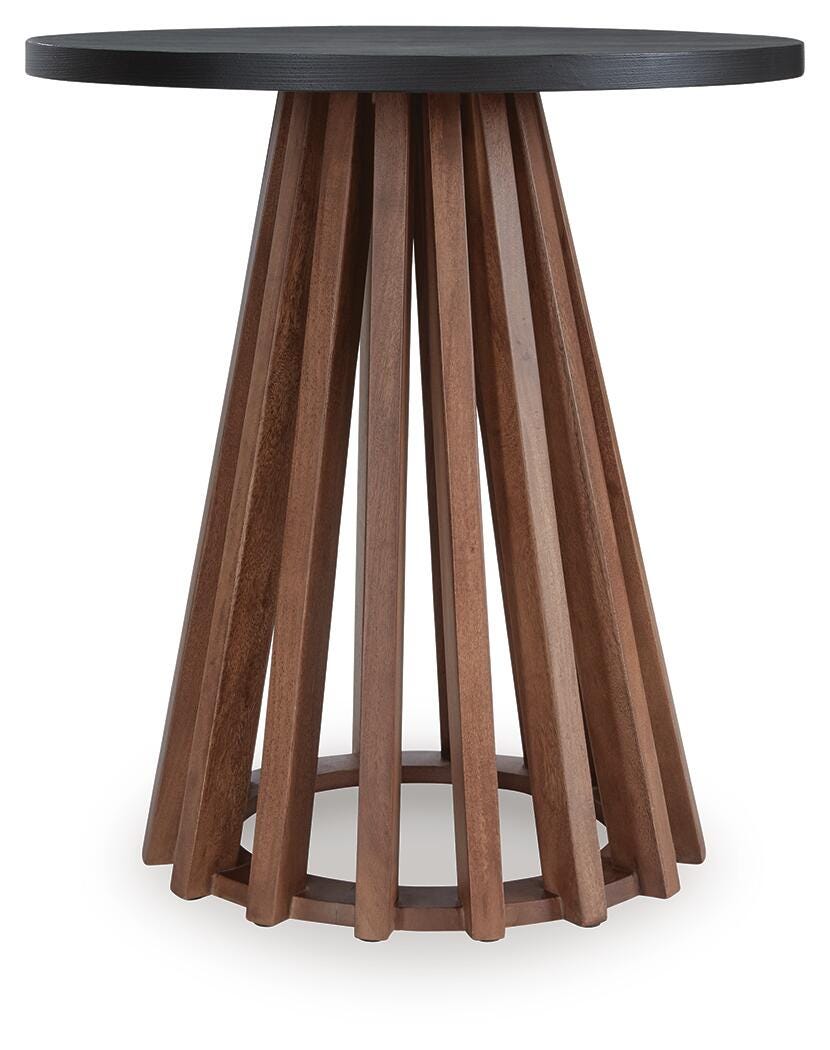 Kallari End Table in Warm Brown/Black, alternate view 2
