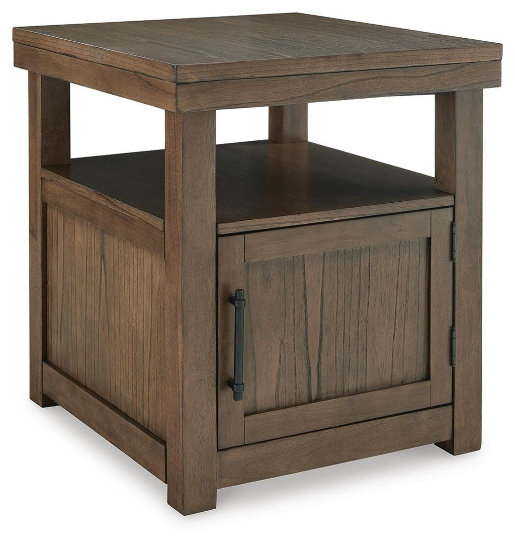 Boardernest End Table in Brown, closed view