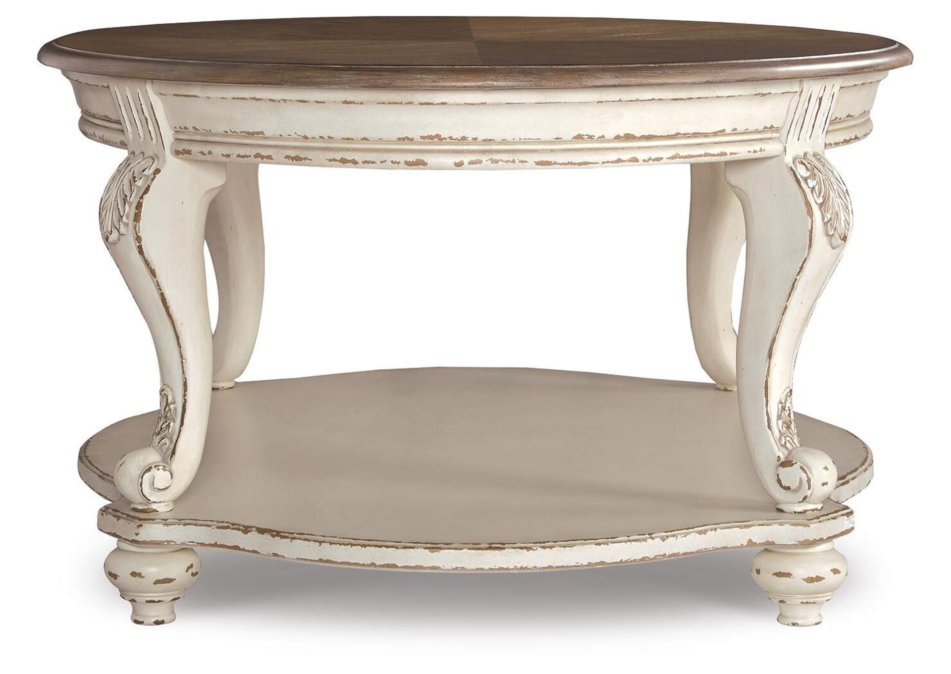 Realyn Coffee Table with 1 End Table side view