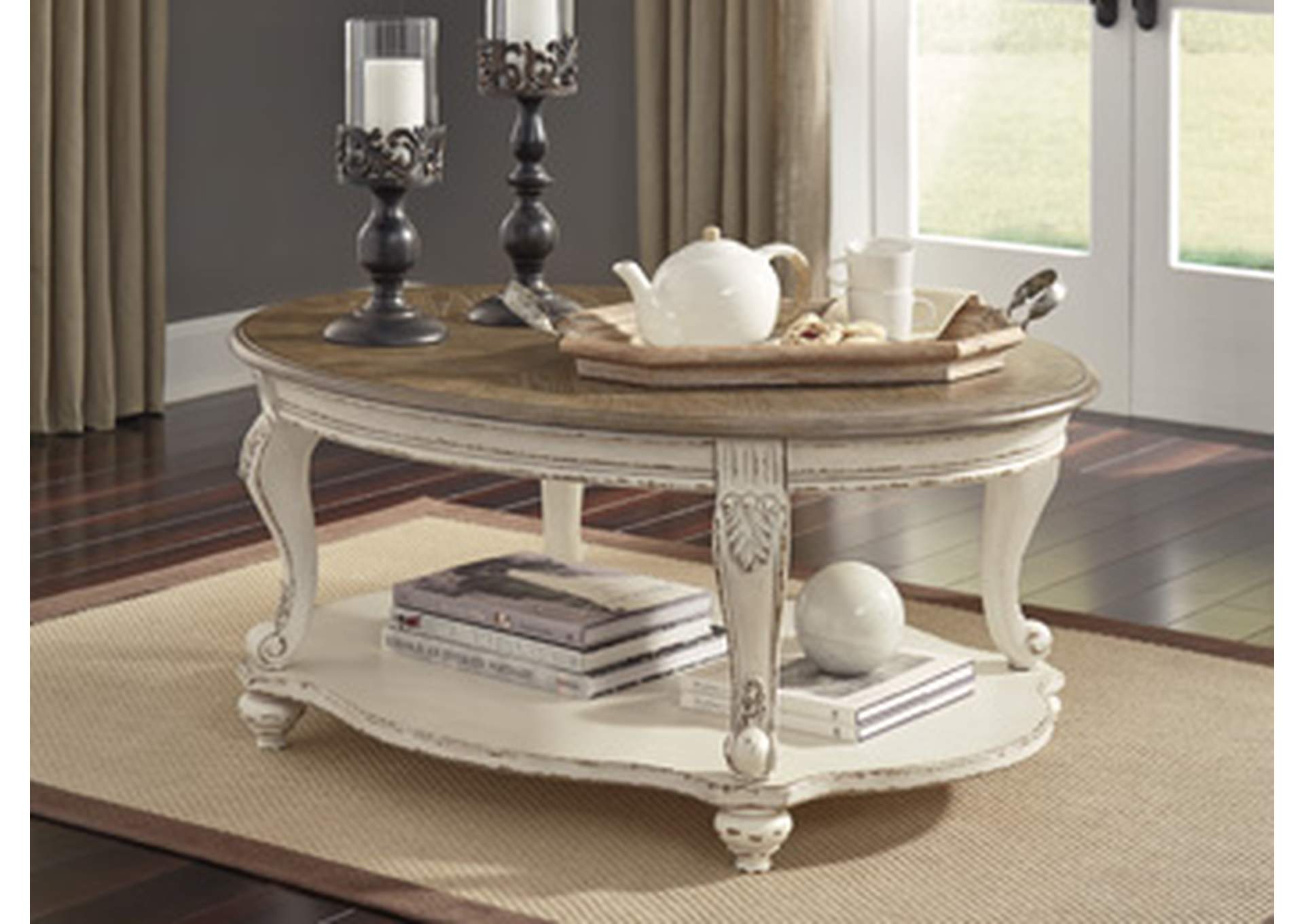 Realyn Coffee Table with 1 End Table