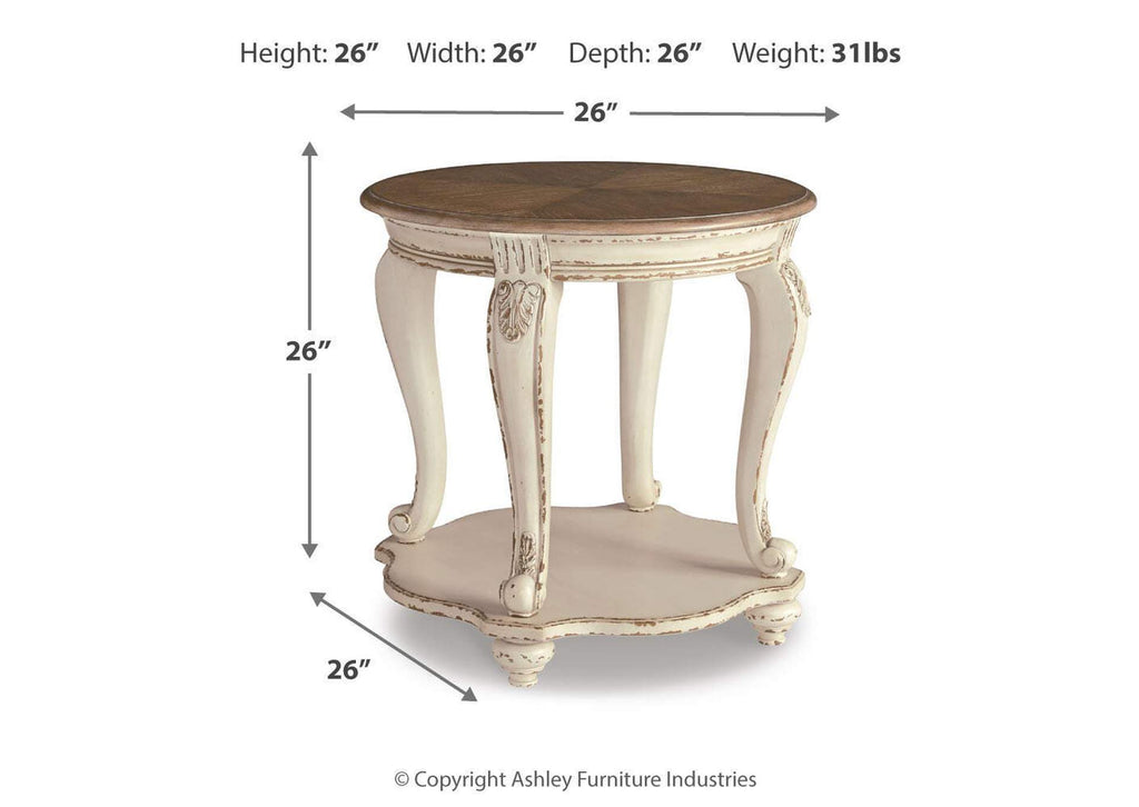 Realyn 2 End Tables dimensions