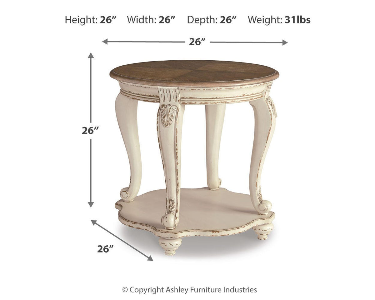 Realyn End Table in White/Brown, alternate view 5