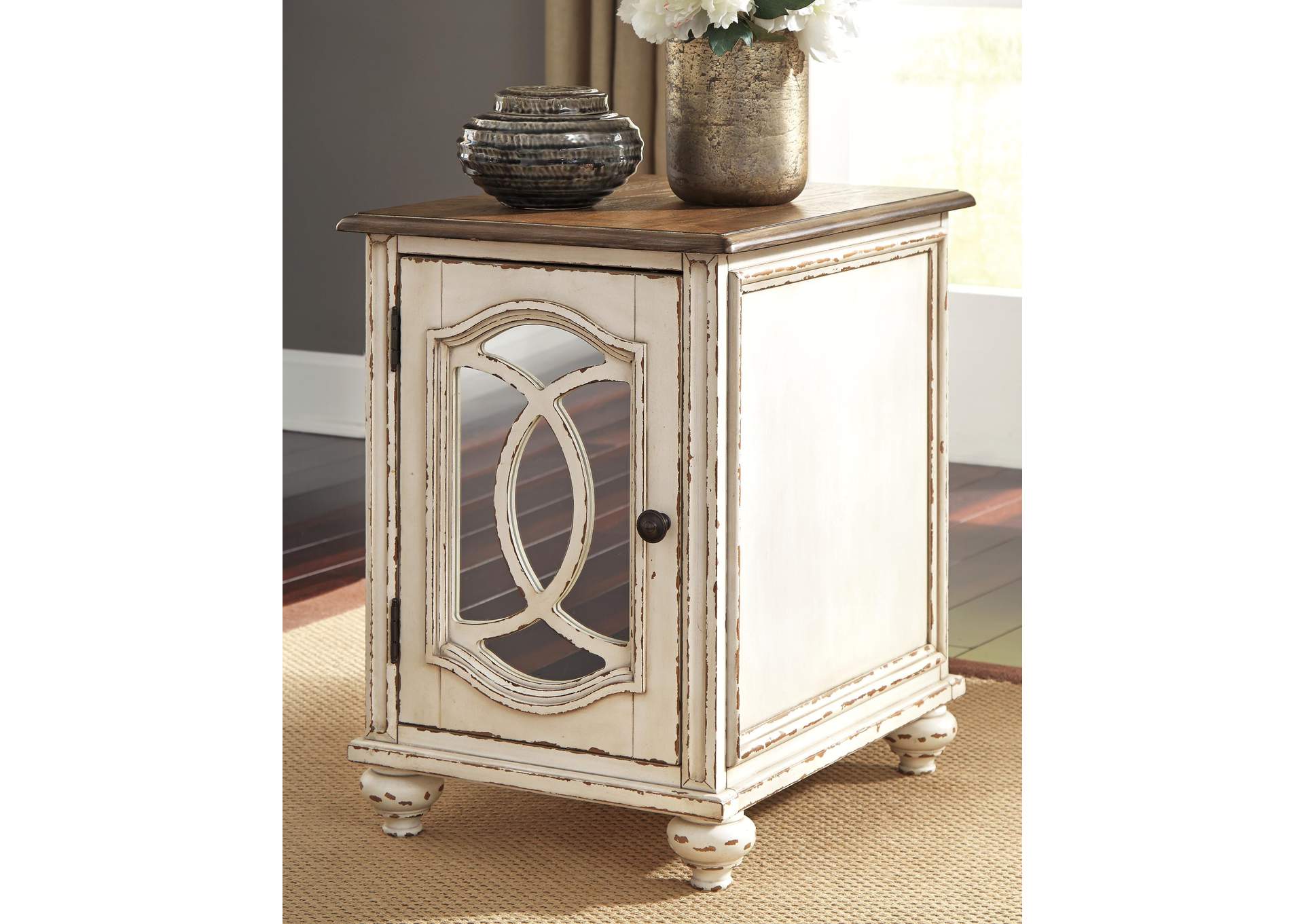 Realyn Coffee Table with 1 End Table room view