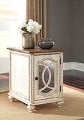 Realyn Chairside End Table in White/Brown