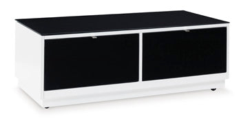 Gardoni Coffee Table in White/Black, closed view