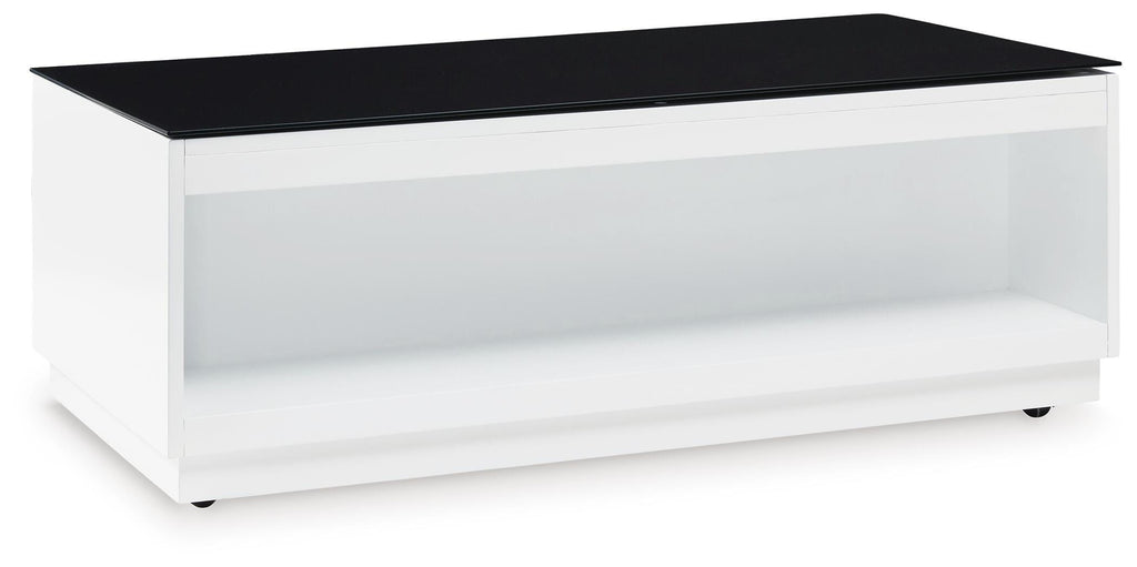 Gardoni Coffee Table in White/Black, back view